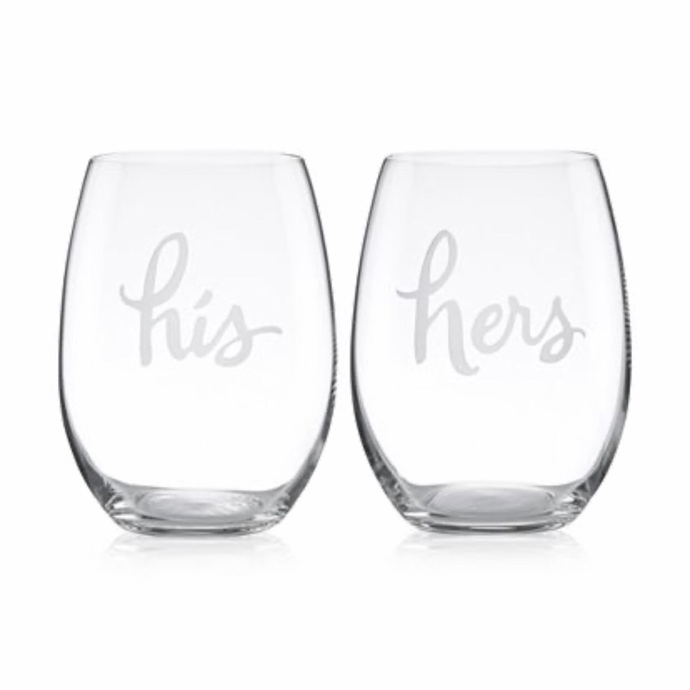 Kate Spade Stemless Wine Glasses